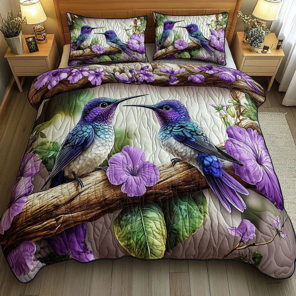 3-Piece Quilt Set - Bird Sanctuary