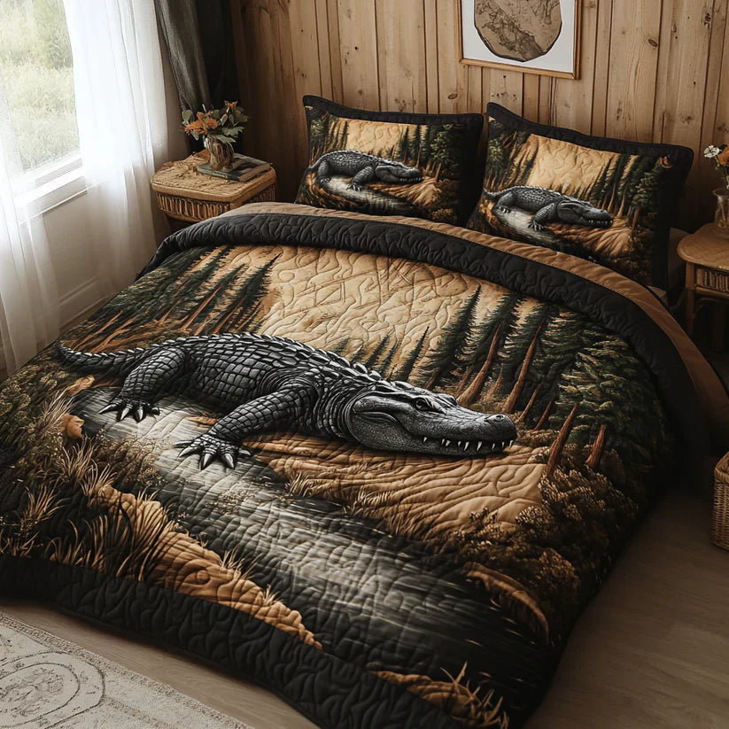 3-Piece Quilt Set - Forest Animals
