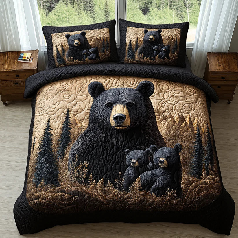 3-Piece Quilt Set - Forest Animals