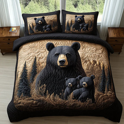 3-Piece Quilt Set - Forest Animals