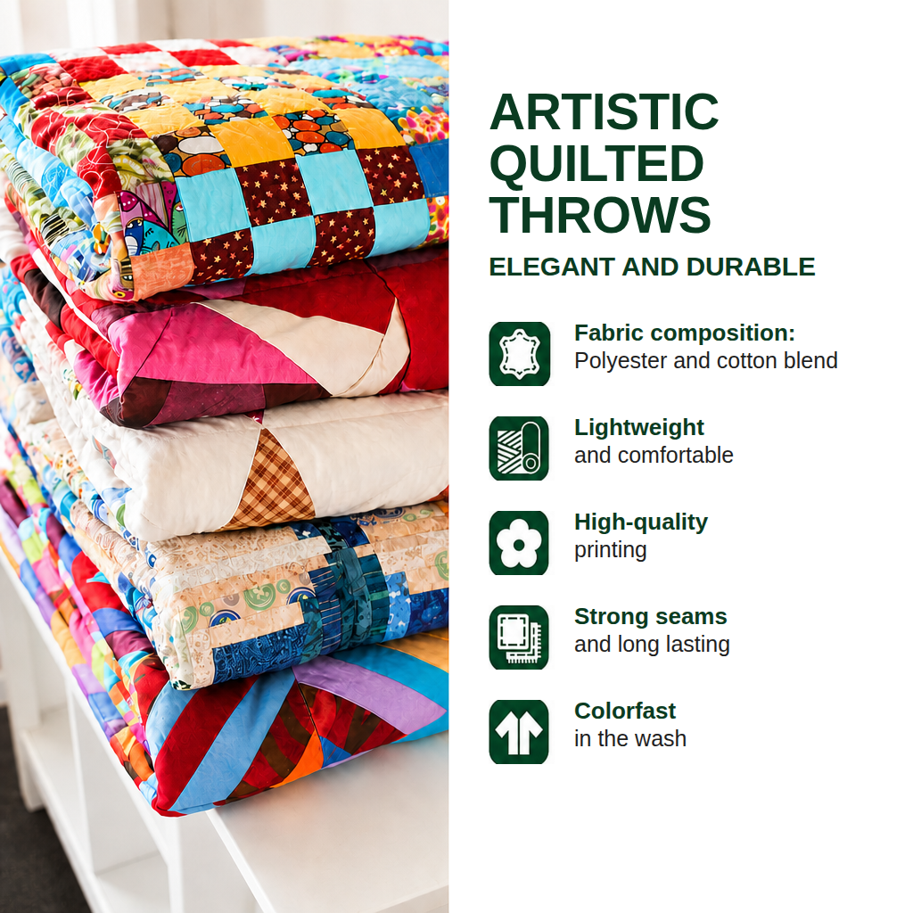 3-Piece Quilt Set - Soft Spins