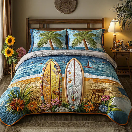 3-Piece Quilt Set - Island Breeze