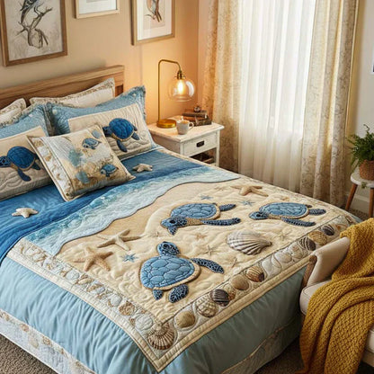 3-Piece Quilt Set - Ocean Waves