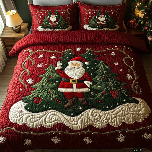 3-Piece Quilt Set - Santa's Workshop