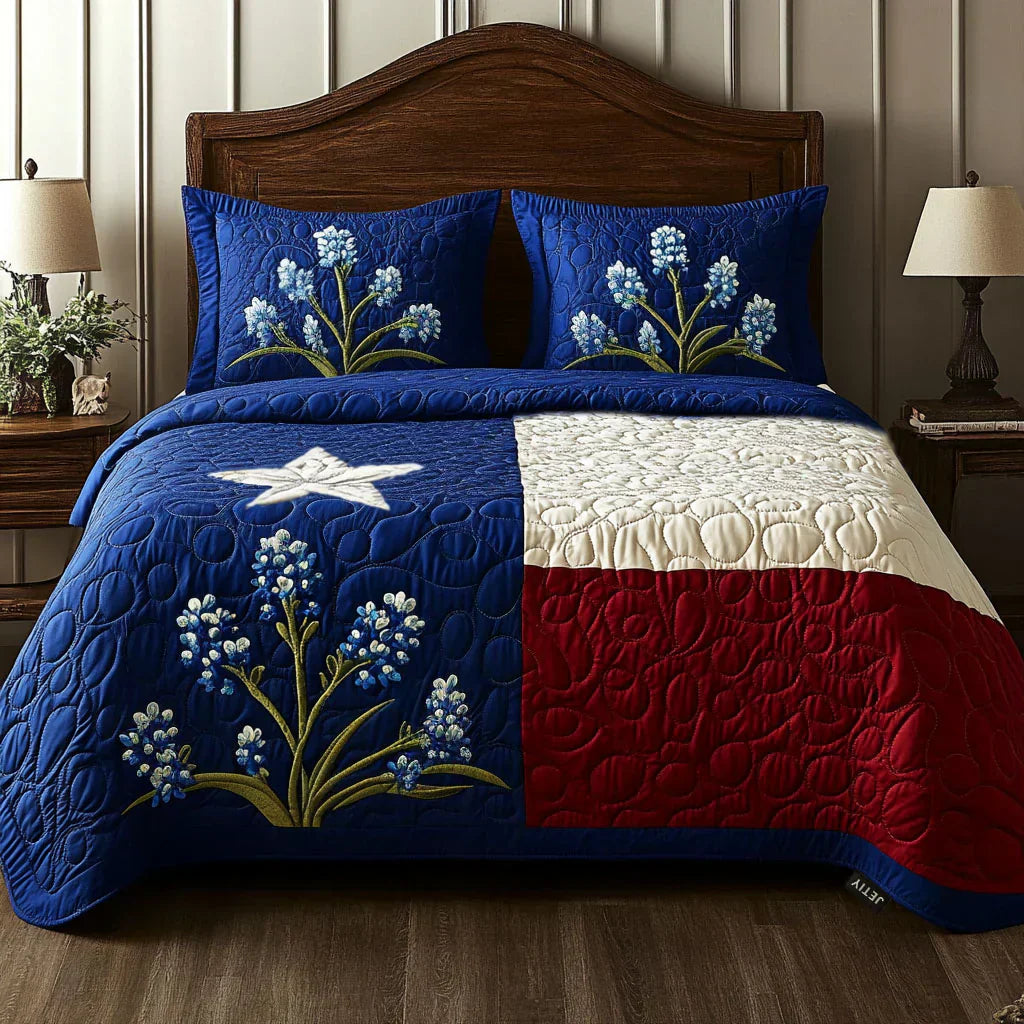 3-Piece Quilt Set - Texas Proud