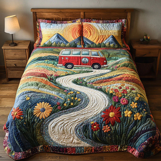3-Piece Quilt Set - Vintage Travel