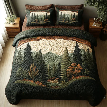 3-Piece Quilt Set - Walk in the Woods