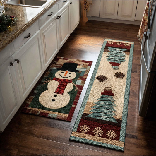 Aaliyah - 2-Piece Kitchen Mat Set - Snowy Winter
