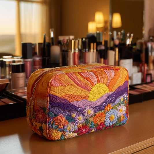 Abigail - Quilted Toiletry Bag - Morning Light