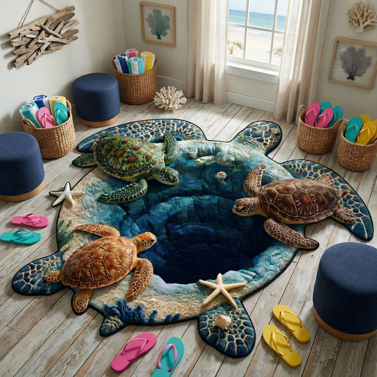 Adelina - Shaped Area Rug - Turtle