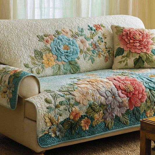 Alaia - Quilted Sofa Cover Color Ivory