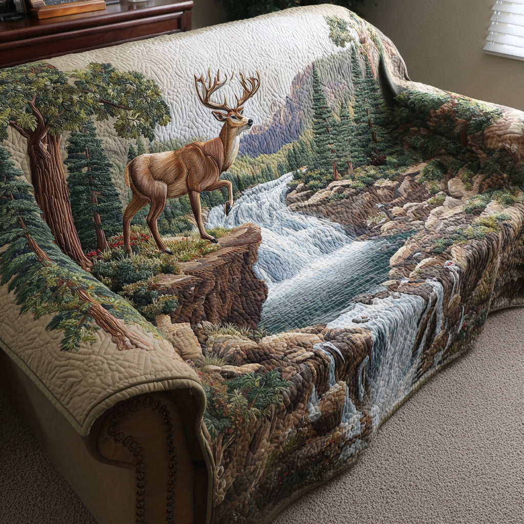 Alena - Quilted Sofa Cover Pattern Forest