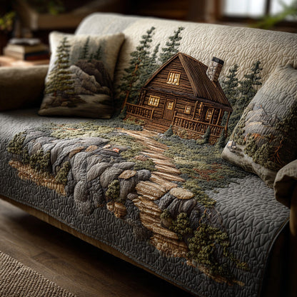 Alena - Quilted Sofa Cover Pattern Forest