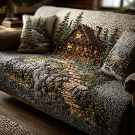 Alena - Quilted Sofa Cover Pattern Forest