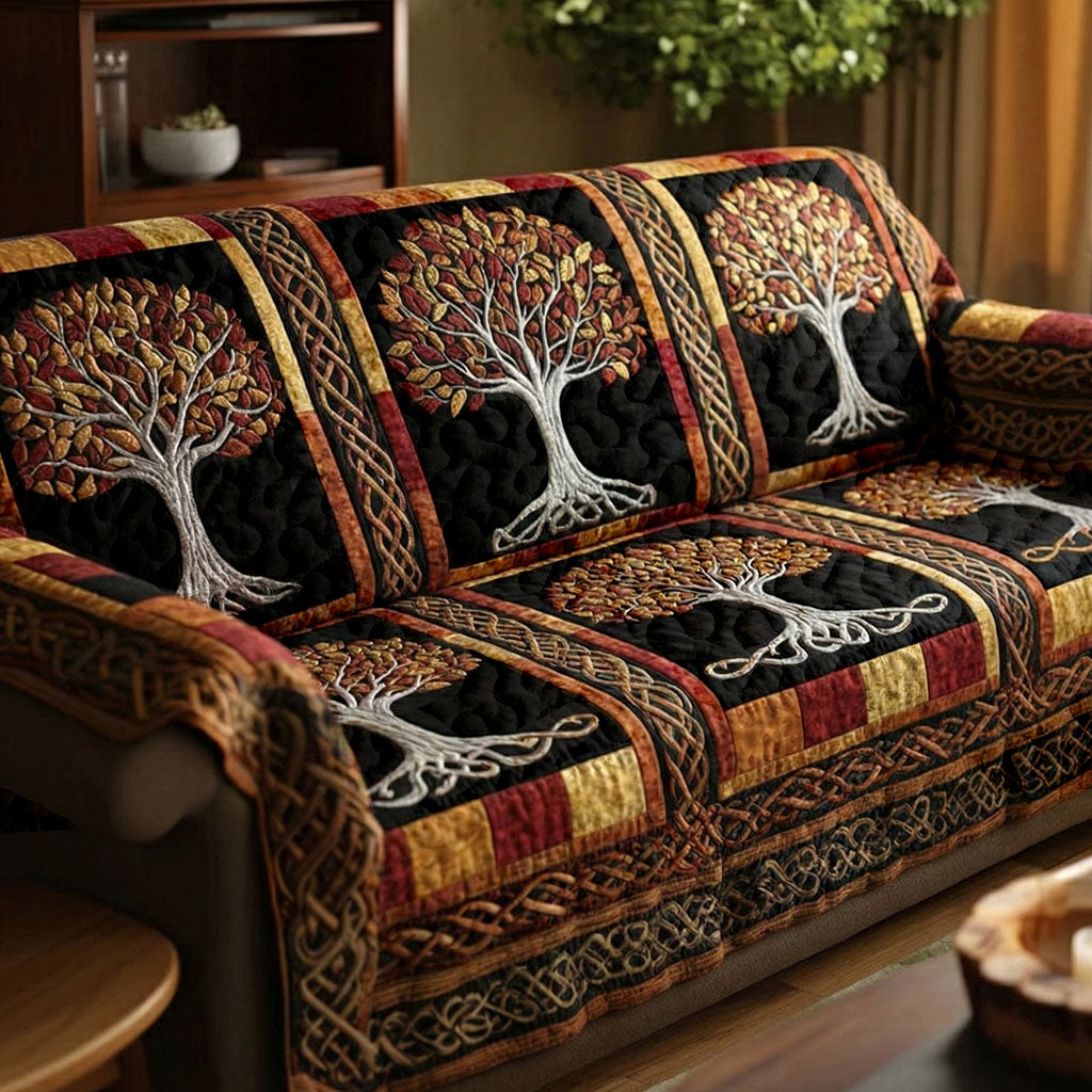 Alessandra - Quilted Sofa Cover Tree of Life