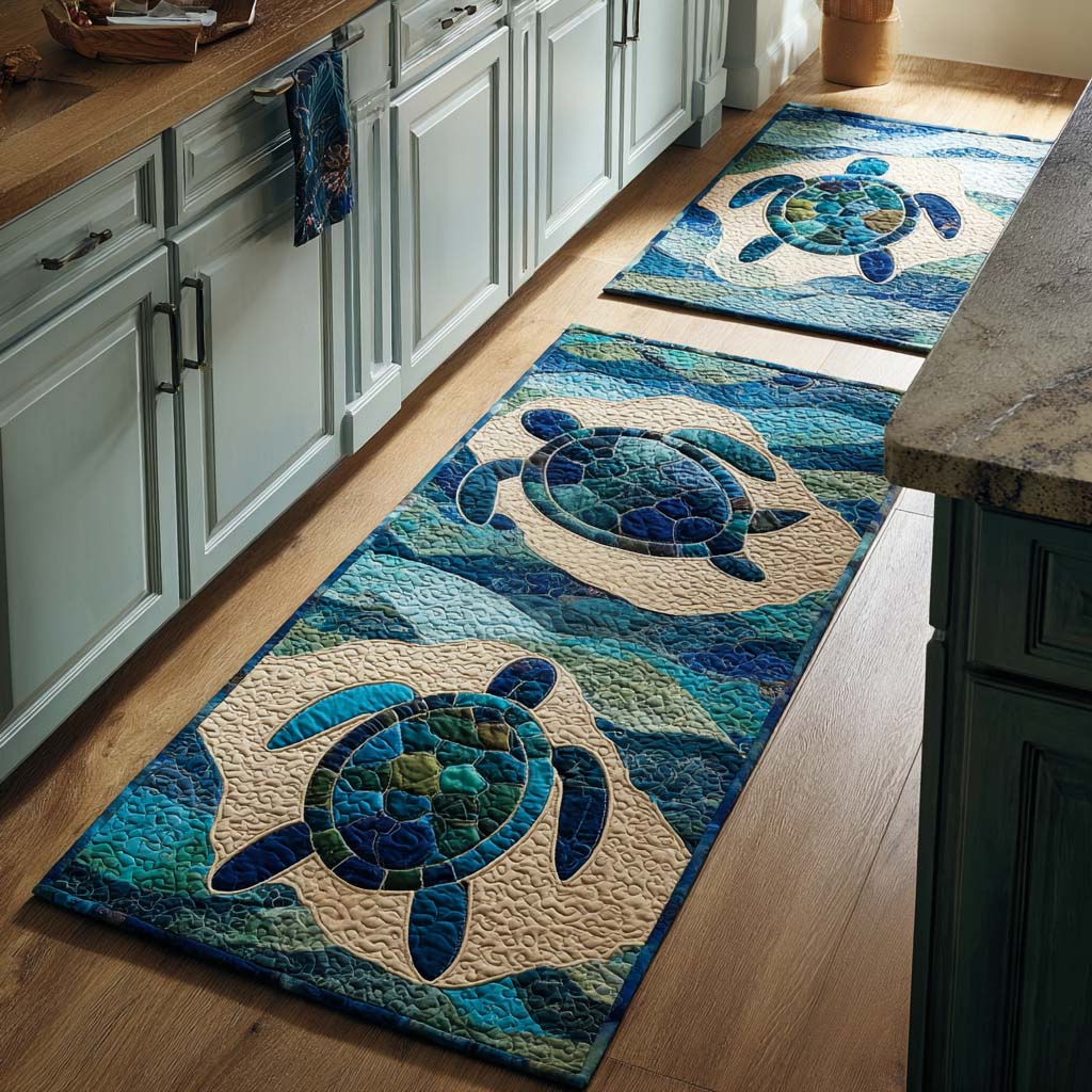 Alexandra - 2-Piece Kitchen Mat Set - Elegant Shells