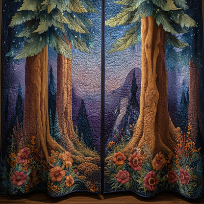 Allie - Quilted Curtains Forest Landscape