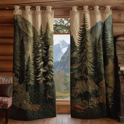 Allie - Quilted Curtains Forest Landscape
