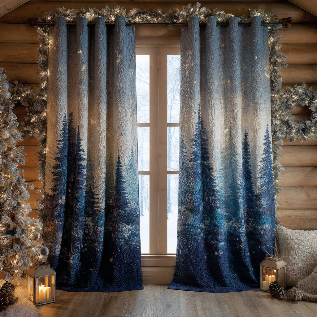 Allie - Quilted Curtains Forest Landscape