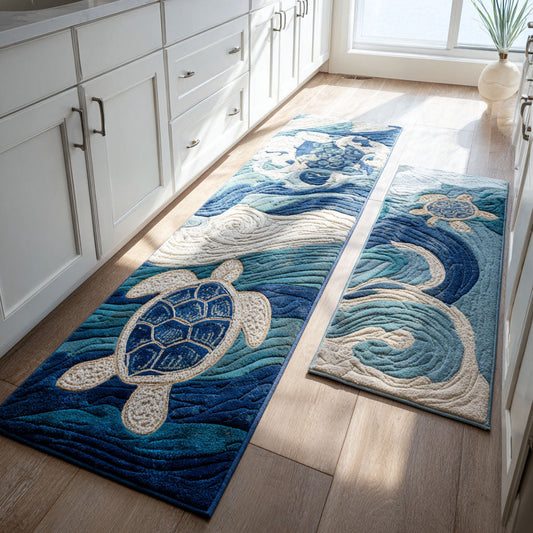 Amaya - 2-Piece Kitchen Mat Set - Calm Waters