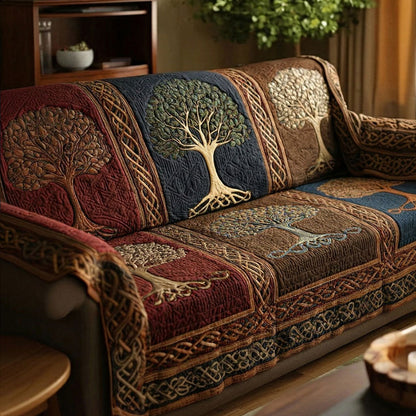 Sophie - Quilted Sofa Cover Tree of Life