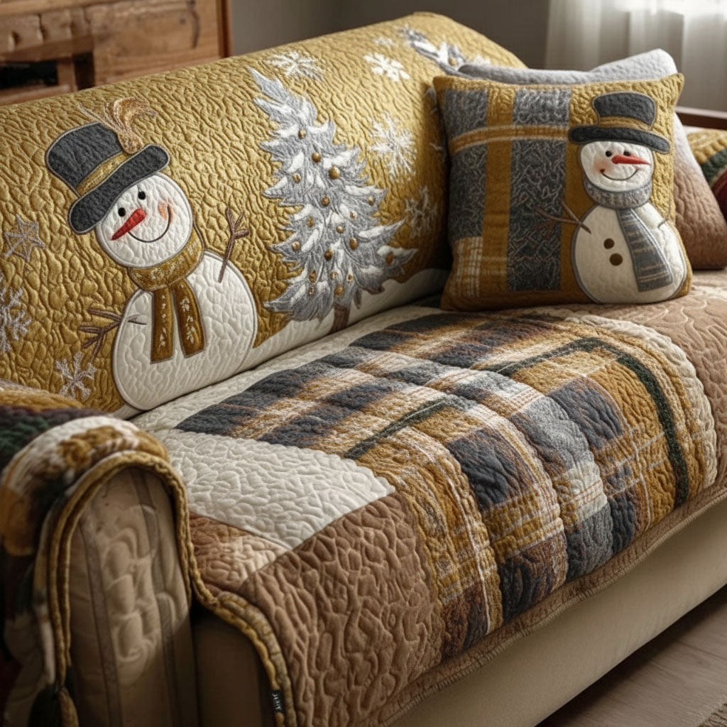 Suze - Quilted Sofa Cover Christmas Pattern