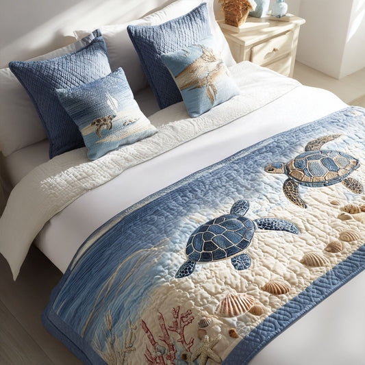 Angelica - Quilted Bed Runner - Waterway Wanderer