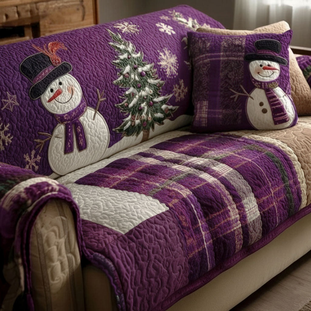 Angeline - Quilted Sofa Cover Christmas Pattern