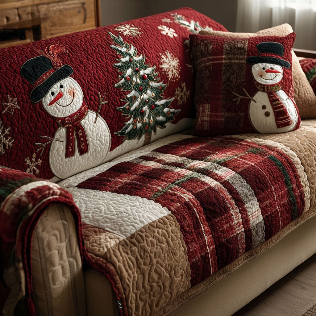 Angeline - Quilted Sofa Cover Christmas Pattern