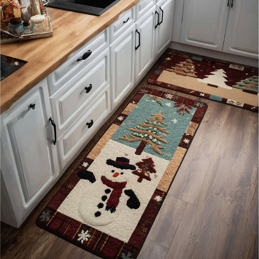 Ariel - 2-Piece Kitchen Mat Set - Snowy Trees
