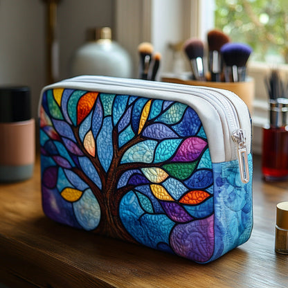 Arlene - Quilted Toiletry Bag - Tree of Life