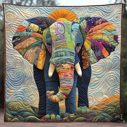 Aubree - Quilted Blanket - Tribal Elephant