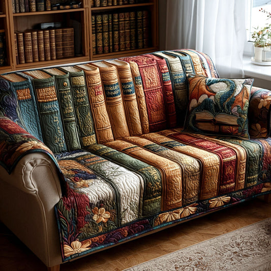 Aubrie - Quilted Sofa Cover for Corner Reading
