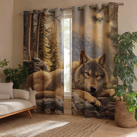 Averi - Quilted Curtains - Wild Wolf Spirit