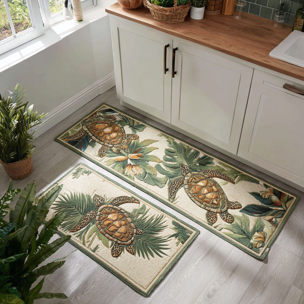 Averie - 2-Piece Kitchen Mat Set - Tropical Tiki