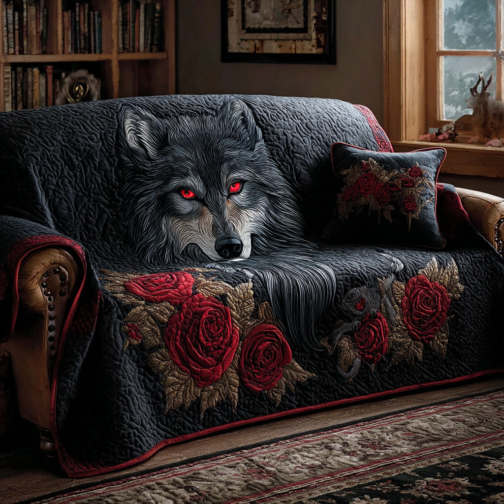 Ayana - Quilted Sofa Cover Wolf