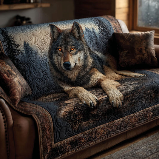 Ayana - Quilted Sofa Cover Wolf