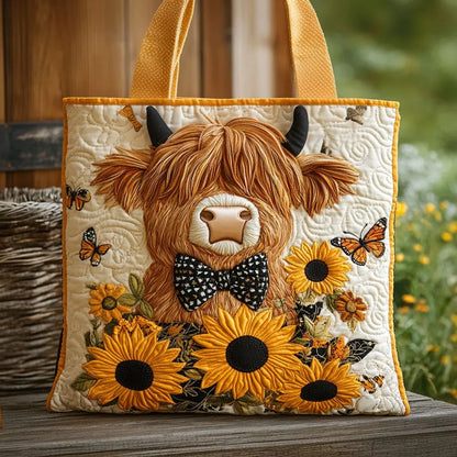 Dressed Bag - Highland Cow with Sunflowers