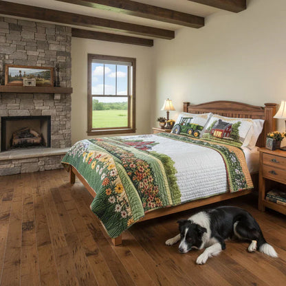 3-Piece Quilt Set - Happy Farm