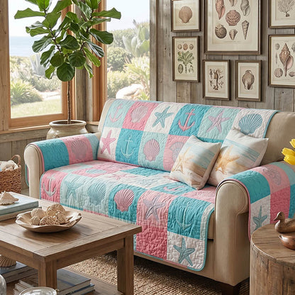 Saskia - Quilted Sofa Cover Sanctuary at the Beach