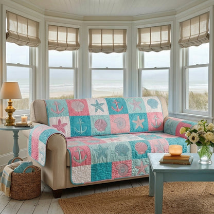 Saskia - Quilted Sofa Cover Sanctuary at the Beach