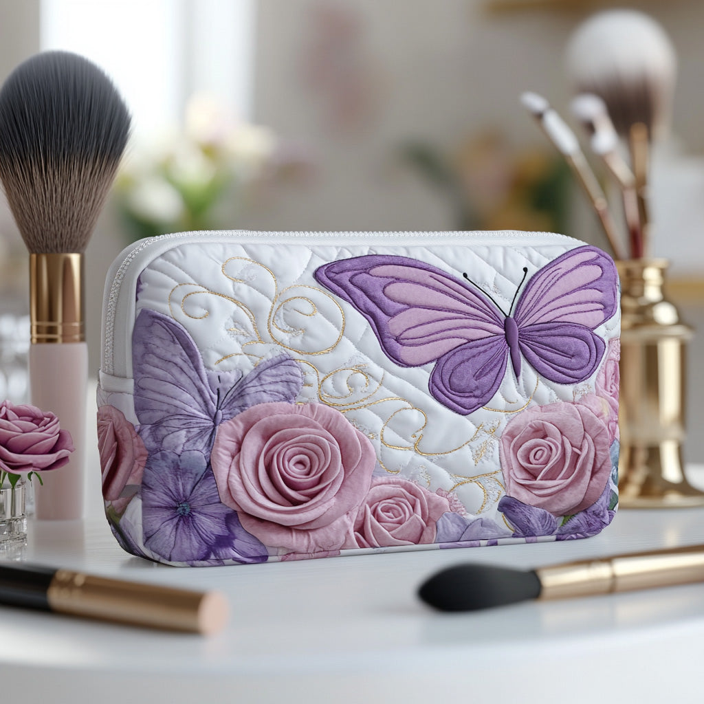 Beatrice - Quilted Toiletry Bag - Elegant Lavender