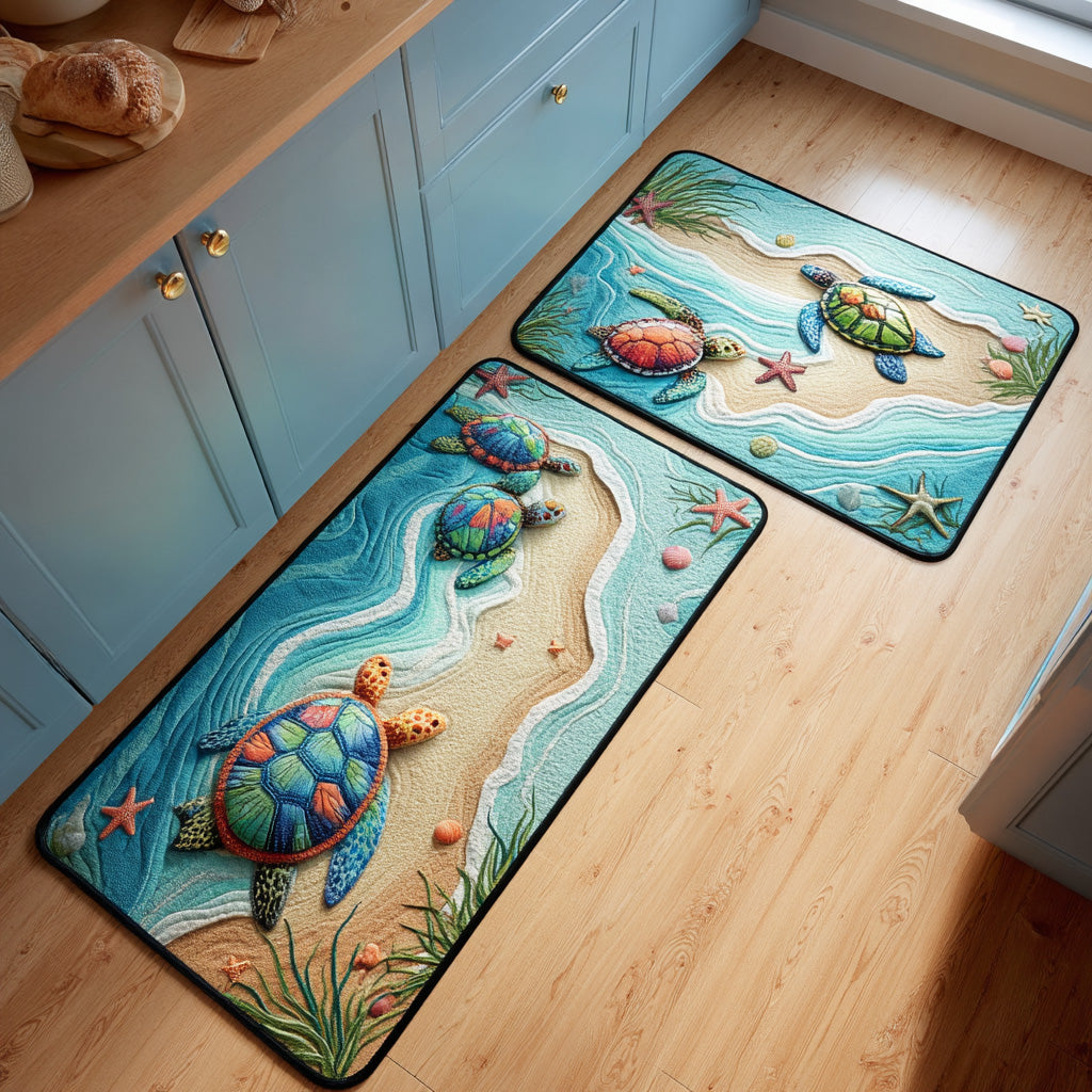 Bella - 2-Piece Kitchen Mat Set - Coastal Retreat