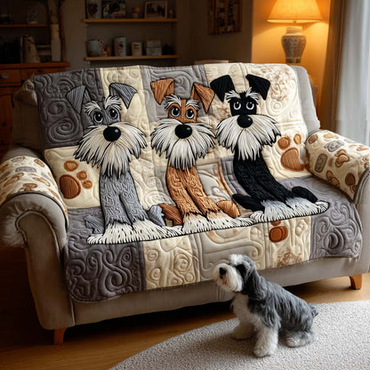 Bellamy - Quilted Sofa Cover Schnauzer
