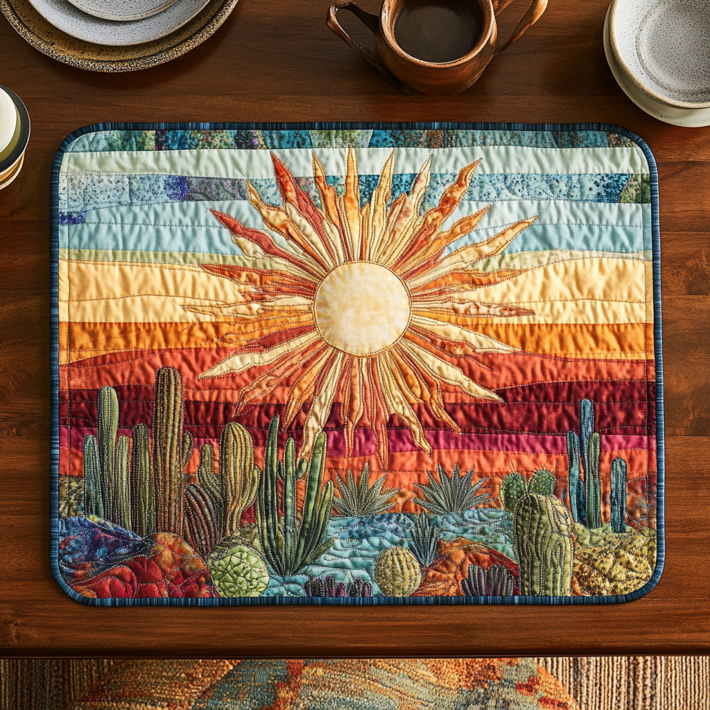 Beth - Quilted Placemat - Golden Horizon