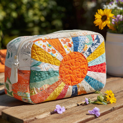 Betty - Quilted Toiletry Bag - Golden Rays