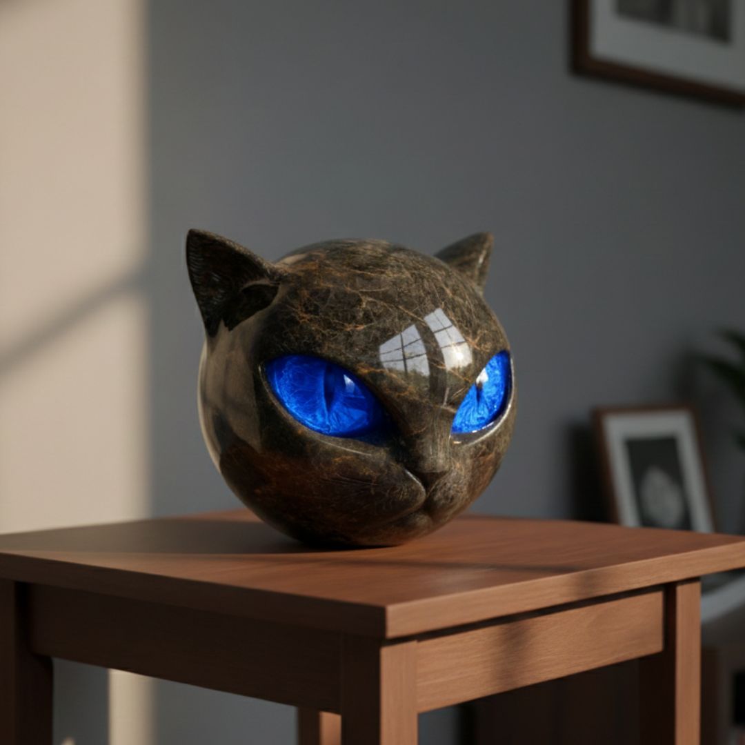 Black Stone Guardian Cat