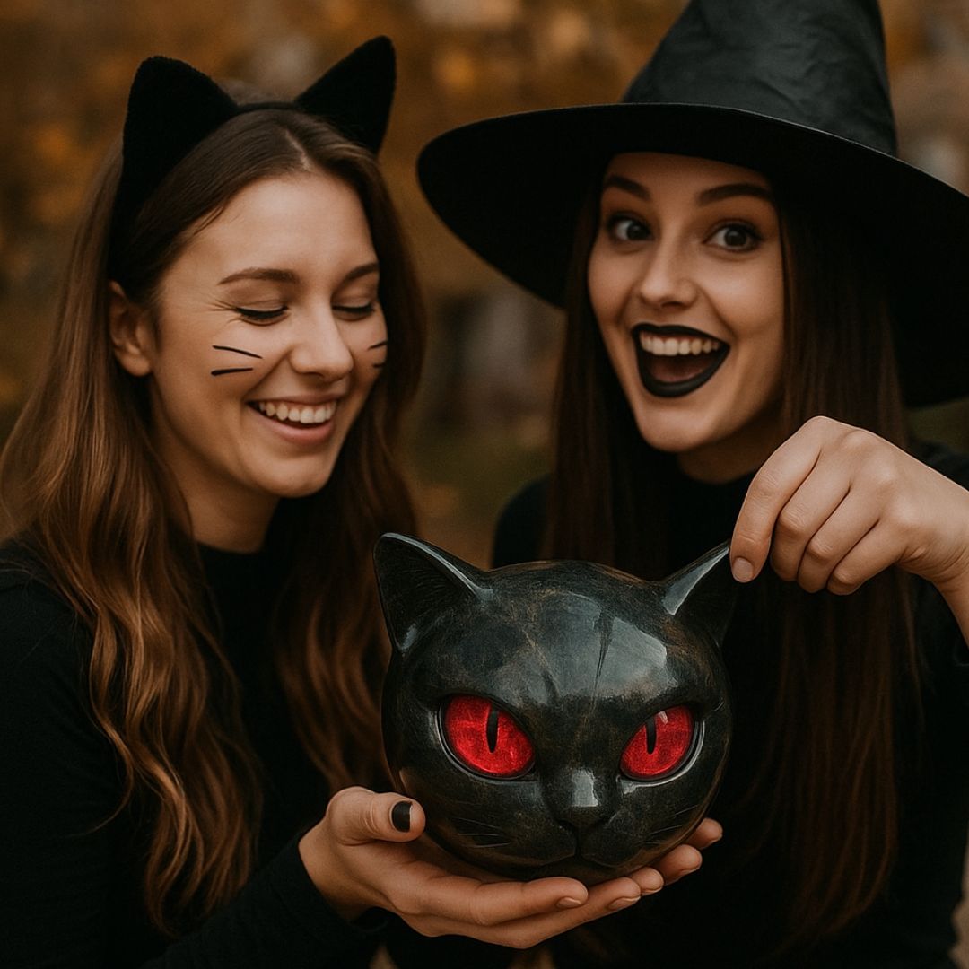 Black Stone Guardian Cat