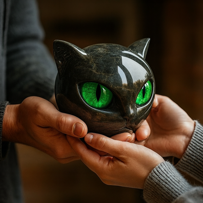 Black Stone Guardian Cat