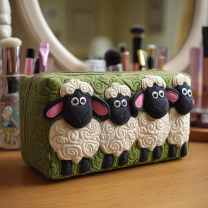 Blythe - Quilted Toiletry Bag - Soft Sheep